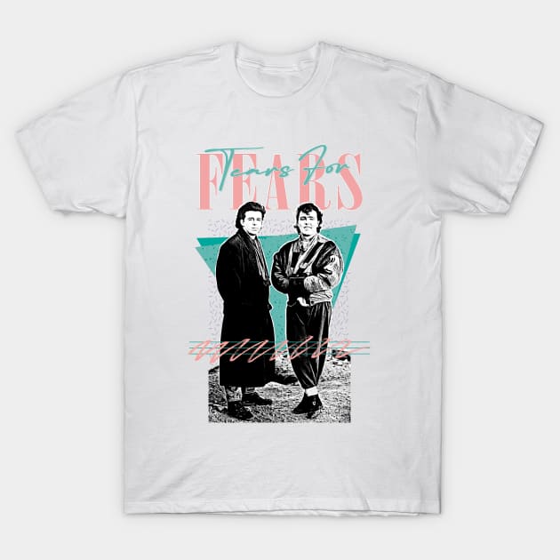 Vintage-Style 80s Tears For Fears Design T-Shirt by DankFutura